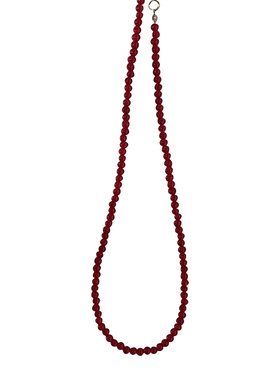 简约气质红色天然石串珠项链