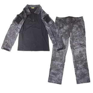 GEN2蛙服套装 黑蟒纹户外暗夜套服作训防刮耐磨战术套装