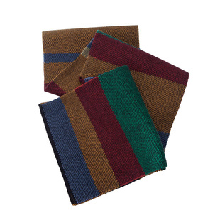 TT设计师彩虹方糖同款仿羊毛经典彩色条纹围巾女冬2026新款多巴胺