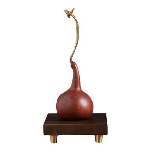 全铜葫芦摆件天然造型客厅玄关柜子家居装饰品办公室桌面摆设礼物