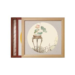 实木画框空框装裱书法国画相框摆台卡纸书画框装饰外框架挂墙空框