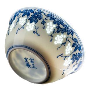 富玉窑官方旗舰鸡缸杯景德镇瓷器青花茶杯主人杯送礼高端陶瓷礼品