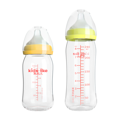 大宝宝玻璃奶瓶宽口径新生防胀气