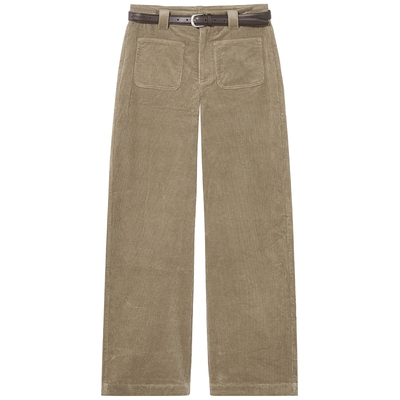 热风2025年冬季女士灯芯绒长裤