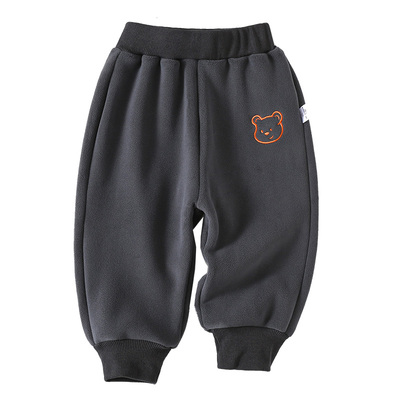 儿童加绒摇粒绒秋装卫裤保暖