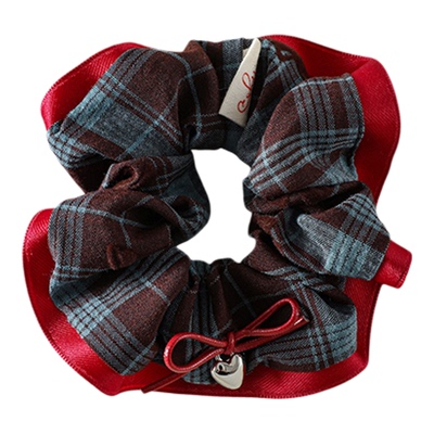 韩系复古波点肠圈发绳