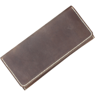 疯马皮复古多卡位长款手机包男女真皮钱包手缝钱夹手工DIY材料007