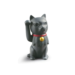 LLADRO雅致 招财猫·财运亨通(黑色)雕塑 家居桌面摆件开业礼物