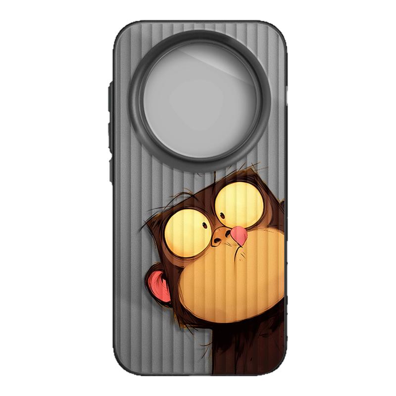 猴子手机壳适用华为Mate70Pro+磨砂半透明旅行箱壳HUAWEI新款60超薄男女ins风高级感不会撞壳散热全包