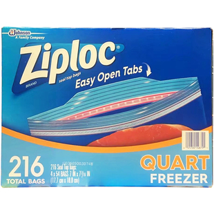 现货 美国Ziploc密保诺保鲜袋密封袋/冷冻袋中号较厚50只/200只