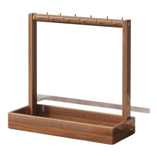 毛笔架中式实木挂毛笔的笔托架书房桌面悬挂式毛笔挂架书桌上文房四宝书法摆件收纳架初学者专用挂毛笔的笔架