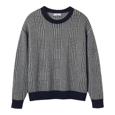 三所vintage圆领套头衫