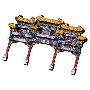 南京云锦研究所博物馆江宁织造牌坊冰箱贴木质磁贴文创金陵伴手礼