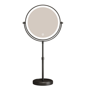 10英寸 升降双面化妆镜 5倍10倍放大台式梳妆伸缩镜led带灯折叠镜