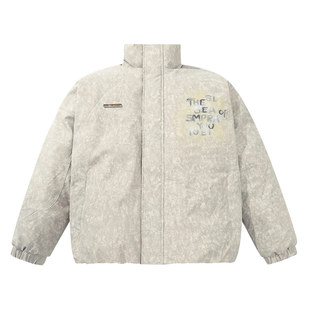 GENANX闪电潮牌2025冬季新款羽绒服男简约百搭90绒黑白保暖厚外套