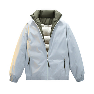 WASSUP冬季复古韩系撞色立领男女百搭工装简约棉服加厚棉衣外套潮