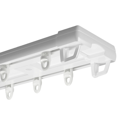 窗帘轨道双轨静音导轨顶侧装单轨