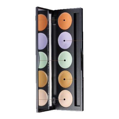 红与黑五色遮瑕膏修容盘修饰遮盖脸部痘印痘痘雀斑点盘眼防水保湿