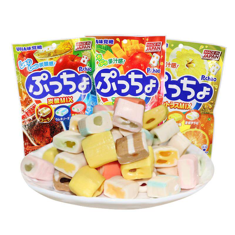日本进口悠哈味觉糖水果夹心糖