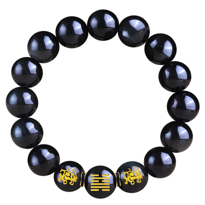 黑曜石手串缺水补水玄武水风井