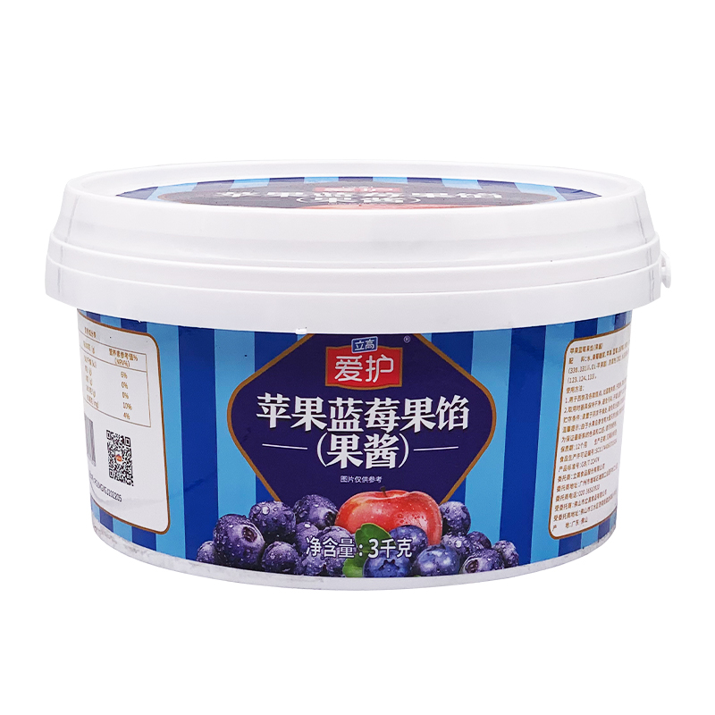 立高爱护苹果蓝莓果馅3kg 新仙尼果酱甜品冰淇淋蛋糕慕斯西点夹心