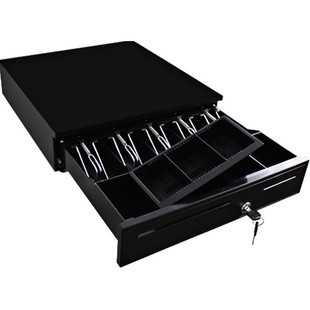 爱宝405钱箱五格三档收款箱通用405抽屉式收银箱收银台收钱箱收银收款机收银盒收钱盒钱柜现金盒带锁