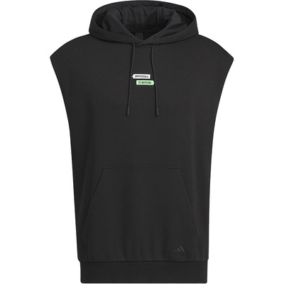 阿迪达斯正品男休闲连帽无袖卫衣