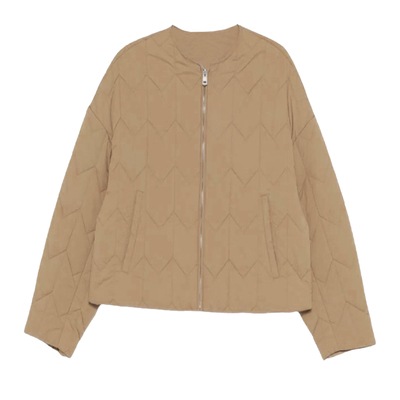 金晨同款菱格纹棉服外套女休闲风