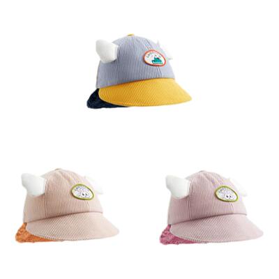 儿童加厚毛绒冬季鸭舌帽可爱帽子