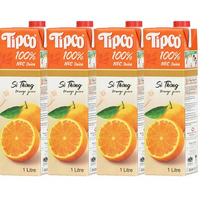 tipco泰宝泰国进口NFC橙汁1L*4盒