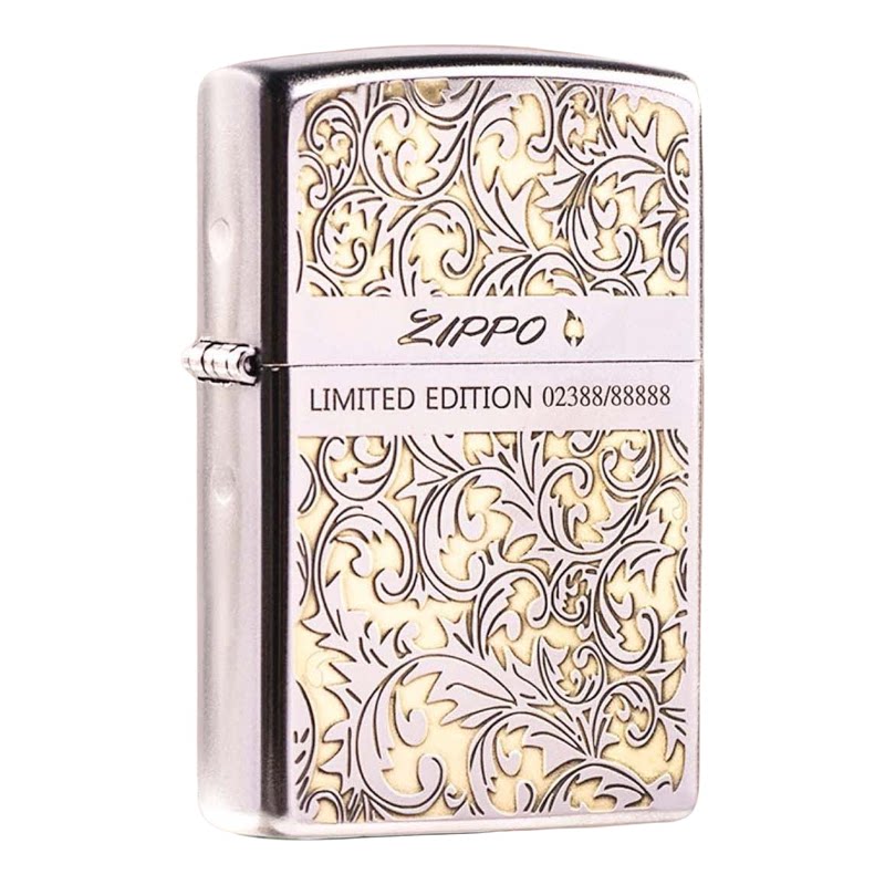 zippo打火机双色限量唐草标志