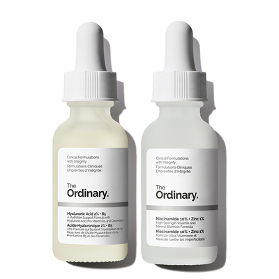 【控油透亮】TheOrdinary肌肤护理礼盒 烟酰胺30ml+HA/B5精华30ml