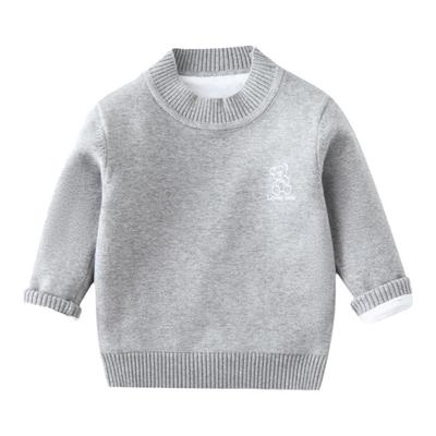 男童毛衣中大童女童秋冬款宝宝套头百搭针织衫加绒加厚高领打底衫