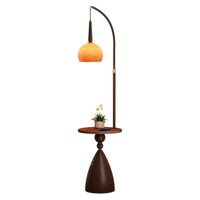 中古落地灯客厅沙发边置物架一体