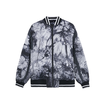 男款晕染印花渐变复古夹克