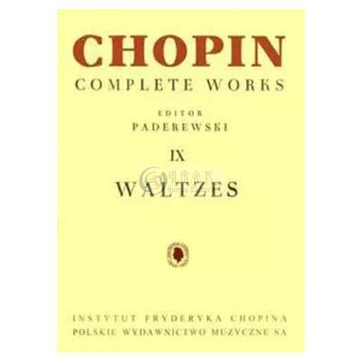 肖邦圆舞曲集 卷九 钢琴独奏 帕德雷夫斯基版 波兰PWM原版乐谱书 Fryderyk Chopin Waltzes for Piano PWM239