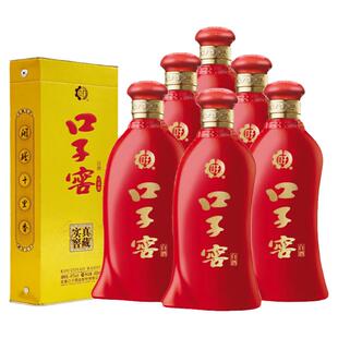 口子窖6年41度整箱6瓶正品兼香型纯粮食酒安徽红瓶口子酒六年型