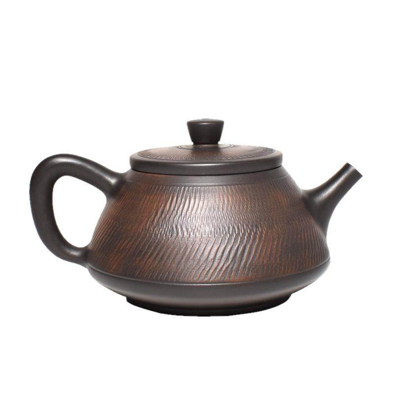 滇垚建水紫陶茶壶手工石瓢壶简约云南紫砂泡茶单壶家用功夫茶具