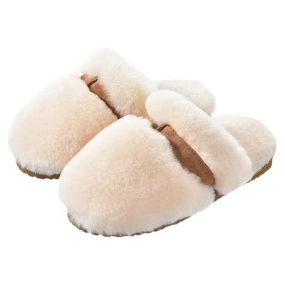 澳洲羊皮毛一体冬季保暖棉拖鞋
