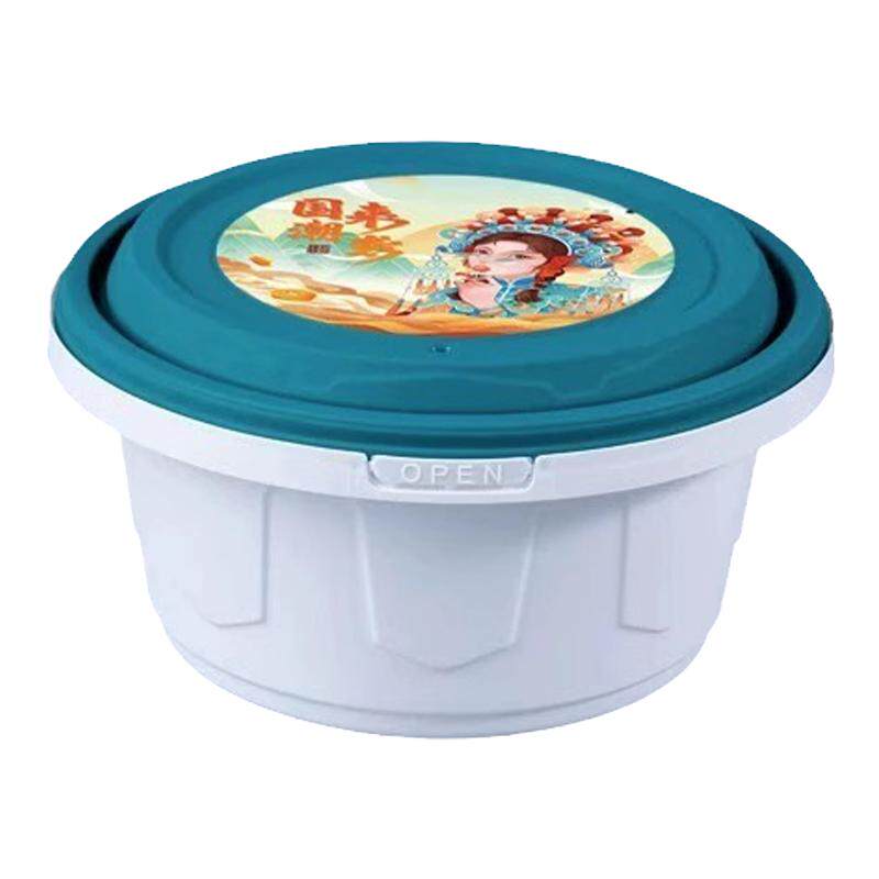餐盒一次性食品级绿盖圆形打包盒