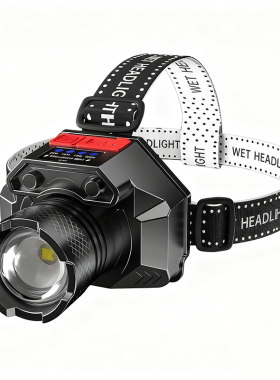 强光头灯可充电LED户外远射手电