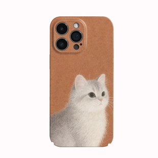可爱猫咪iPhone17手机壳苹果菲林硬壳全包保护套卡通适用华为mate80promax苹果16/15/15/13pro女生磨砂男生