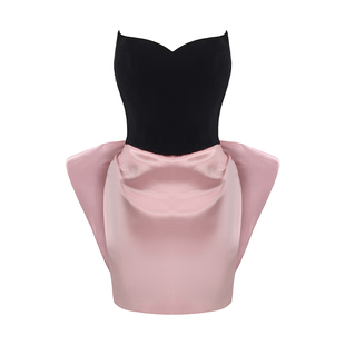 【徐如蓝同款】NanaJacqueline丝绒缎面连衣裙猫眼小礼服新年晚宴