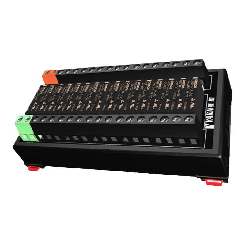 亚控8路16路适用欧姆龙继电器模组模块YKM-A410-08/16控制常开24V