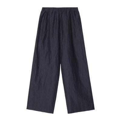 ZUCZUG丝麻泡泡纱直筒裤