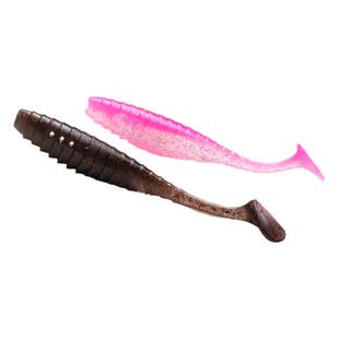 言饵LB浮水路钓社空腔超浮T尾TPE螺纹鳜鱼鲈鱼软饵路亚饵黑坑假饵