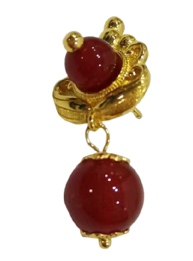 藏式尼泊尔亚克力耳饰 红色耳环,时尚饰品民族风新中式耳钩