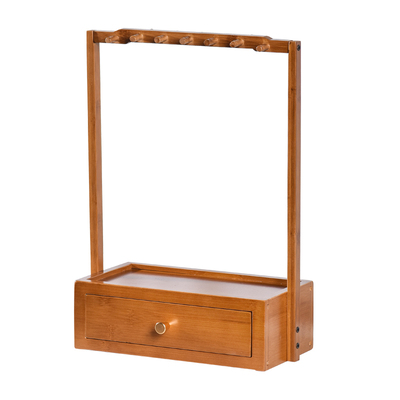 抽屉式多功能竹楠木笔架