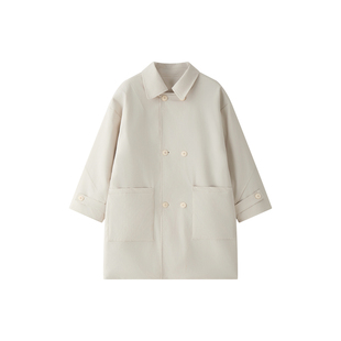 虾酱麻麻男童夹棉风衣秋冬装2025新款男孩韩范大衣儿童中长款外套