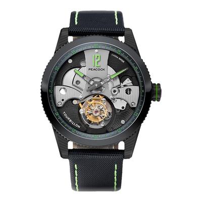 孔雀手表peacock镂空陀飞轮